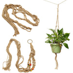 4 Legs Macrame Natural Plant Hanger Planter Basket Holder for Garden Balcony