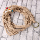 4 Legs Macrame Natural Plant Hanger Planter Basket Holder for Garden Balcony