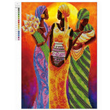 Three Women DIY Partial Resin Diamond Painting Cross Stitch Wall Art Home Decor