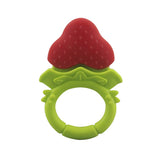 Baby Silicone Fruit Grape Strawberry Orange Teether Teething Chew Ring Toy Gift