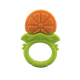 Baby Silicone Fruit Grape Strawberry Orange Teether Teething Chew Ring Toy Gift