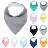 Newborn Infant Kids Cotton Baby Feeding Drinking Bib Snap On Triangular Towel