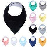 Newborn Infant Kids Cotton Baby Feeding Drinking Bib Snap On Triangular Towel