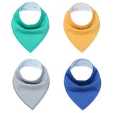 Newborn Infant Kids Cotton Baby Feeding Drinking Bib Snap On Triangular Towel