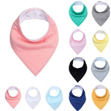 Newborn Infant Kids Cotton Baby Feeding Drinking Bib Snap On Triangular Towel