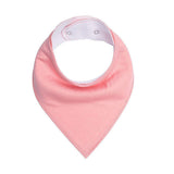 Newborn Infant Kids Cotton Baby Feeding Drinking Bib Snap On Triangular Towel