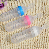 90ML Silicone Extrusion Type Feeding Spoon Rice Paste Feeding Bottle for Baby