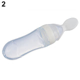 90ML Silicone Extrusion Type Feeding Spoon Rice Paste Feeding Bottle for Baby