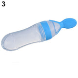 90ML Silicone Extrusion Type Feeding Spoon Rice Paste Feeding Bottle for Baby