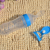 90ML Silicone Extrusion Type Feeding Spoon Rice Paste Feeding Bottle for Baby