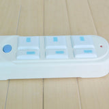 6Pcs 3 Holes Safety Electric Outlet Plug Child Proof Shock Guard Protector Cover