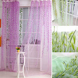 Home Tree Glass Yarn Willow Curtain Tulle Room Decor Curtain Sheer Panel Drapes