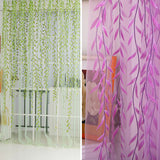 Home Tree Glass Yarn Willow Curtain Tulle Room Decor Curtain Sheer Panel Drapes