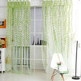 Home Tree Glass Yarn Willow Curtain Tulle Room Decor Curtain Sheer Panel Drapes