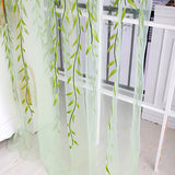 Home Tree Glass Yarn Willow Curtain Tulle Room Decor Curtain Sheer Panel Drapes