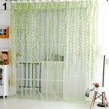 Home Tree Glass Yarn Willow Curtain Tulle Room Decor Curtain Sheer Panel Drapes