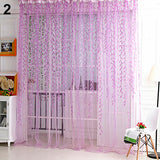 Home Tree Glass Yarn Willow Curtain Tulle Room Decor Curtain Sheer Panel Drapes