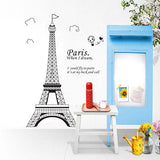 Fashion Eiffel Tower Letter Heart Wall Art Sticker Decal Home Bedroom DIY Decor