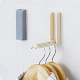 Folding Door Back Space Saving Clothes Hanger Rack Bathroom Bedroom Wall Hook
