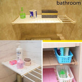 Wardrobe Nail Free Storage Shelf Rack Scalable Layered Partition Board Separator