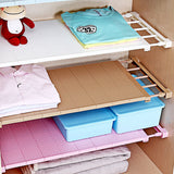 Wardrobe Nail Free Storage Shelf Rack Scalable Layered Partition Board Separator