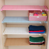 Wardrobe Nail Free Storage Shelf Rack Scalable Layered Partition Board Separator