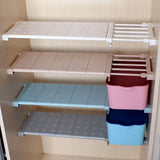 Wardrobe Nail Free Storage Shelf Rack Scalable Layered Partition Board Separator