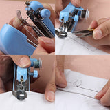 Portable Needlework Cordless Mini Hand-Held Clothes Fabrics Sewing Machine