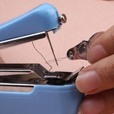 Portable Needlework Cordless Mini Hand-Held Clothes Fabrics Sewing Machine