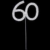 10 16 18 20 21 25 50 60 70 Wedding Anniversary Birthday Rhinestone Cake Topper