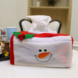 Lovely Santa Snowman Christmas Tissue Box Holder Cover Case Party Table Decor