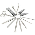 12Pcs Stainless Steel Nail Clipper Nipper Cutter Pedicure Manicure Tools Set