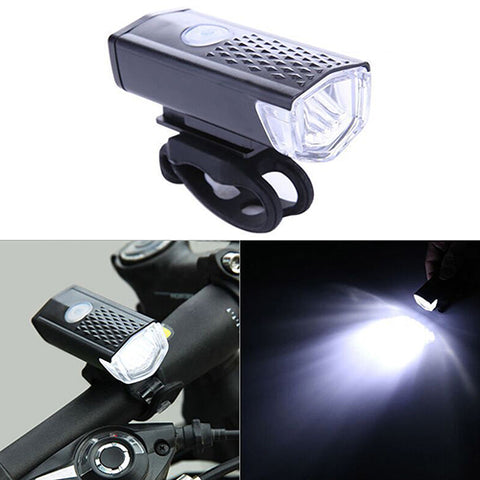 300LM USB Rechargeable Bike Front Head Light 3 Modes Bicycle Cycling LED Lamp