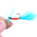 12Pcs/Set Feathered Artificial Dry Fly Fish Hooks Lure Bait Fishing Tackle