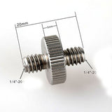 1/4 Male to 1/4 Male Threaded Camera Screw Adapter for Tripod Mount Holder