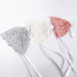 Newborn Girls Boys Lovely Cotton Lace Floral Cap Photography Prop Hat with Strap