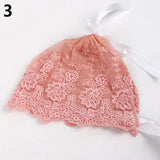Newborn Girls Boys Lovely Cotton Lace Floral Cap Photography Prop Hat with Strap