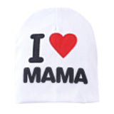 I Love Mama/Papa Letter Print Baby Boy Girl Beanie Cap Elastic Outdoor Skull Hat