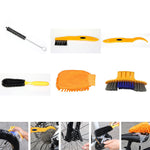 6Pcs Hose Pipe Crankset Tire Cleaning Brush Set for Road Bicycle/MTB/ATV/BMX