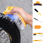 6Pcs Hose Pipe Crankset Tire Cleaning Brush Set for Road Bicycle/MTB/ATV/BMX