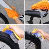 6Pcs Hose Pipe Crankset Tire Cleaning Brush Set for Road Bicycle/MTB/ATV/BMX