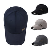 Men Chic Solid Color Baseball Cap Hip-Hop Adjustable B-boy Snapback Outdoor Hat