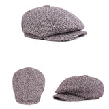 Fashion Classic Newsboy Beret Hat Men's Knitted Outdoor Casual Octagonal Cap