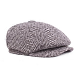 Fashion Classic Newsboy Beret Hat Men's Knitted Outdoor Casual Octagonal Cap