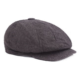 Fashion Classic Newsboy Beret Hat Men's Knitted Outdoor Casual Octagonal Cap