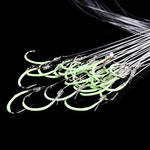 30pcs Fishhooks Night Light Hooks Outdoor Sports Luminous Fishing Tackle Fishhook