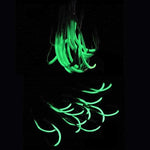 30pcs Fishhooks Night Light Hooks Outdoor Sports Luminous Fishing Tackle Fishhook