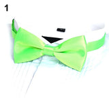 New Arrival Men's Fashion Plain Bowtie Polyester Pre Tied Wedding Bow Tie Suits Tie