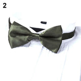 New Arrival Men's Fashion Plain Bowtie Polyester Pre Tied Wedding Bow Tie Suits Tie