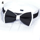 New Arrival Men's Fashion Plain Bowtie Polyester Pre Tied Wedding Bow Tie Suits Tie